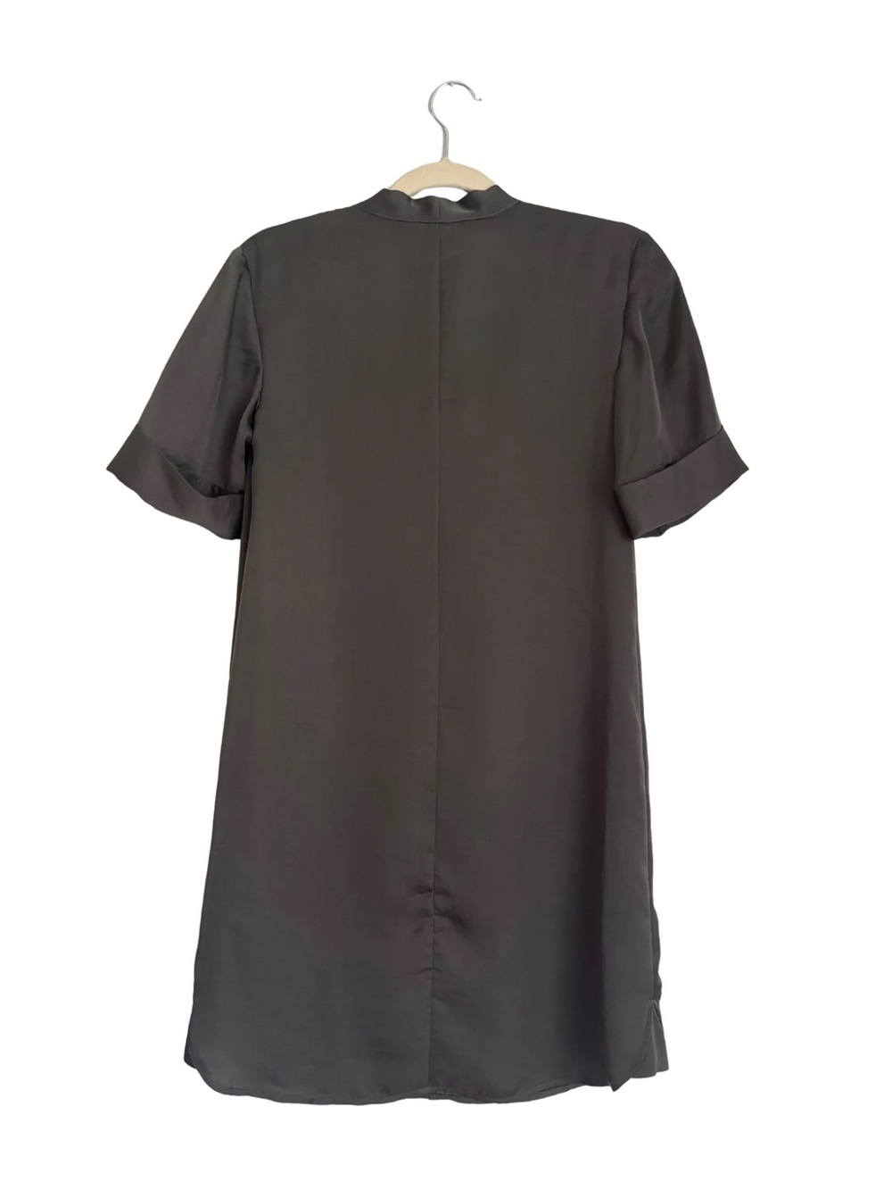GAP Gray Ruffle-Front Blouse-Style Dress - Picture 5 of 5